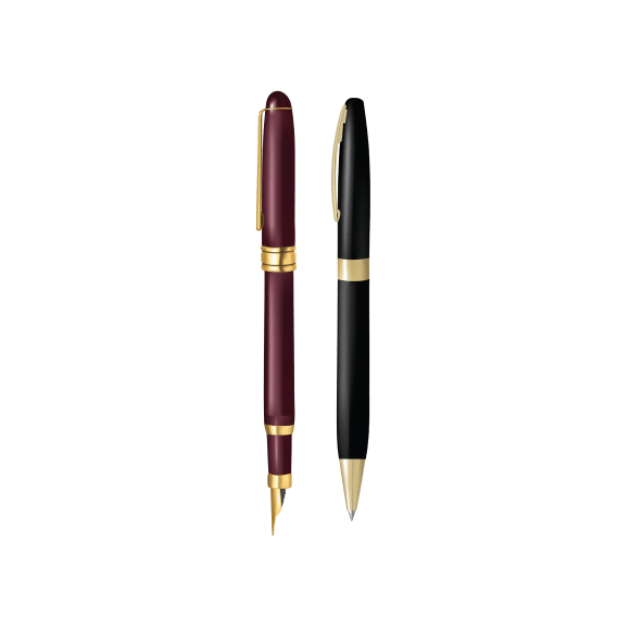 Maroon Black Pen